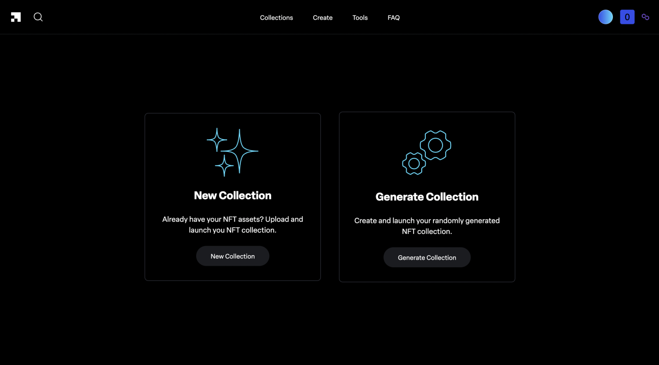 GENERATE NFT COLLECTION LAUNCHMYNFT - SMITHII