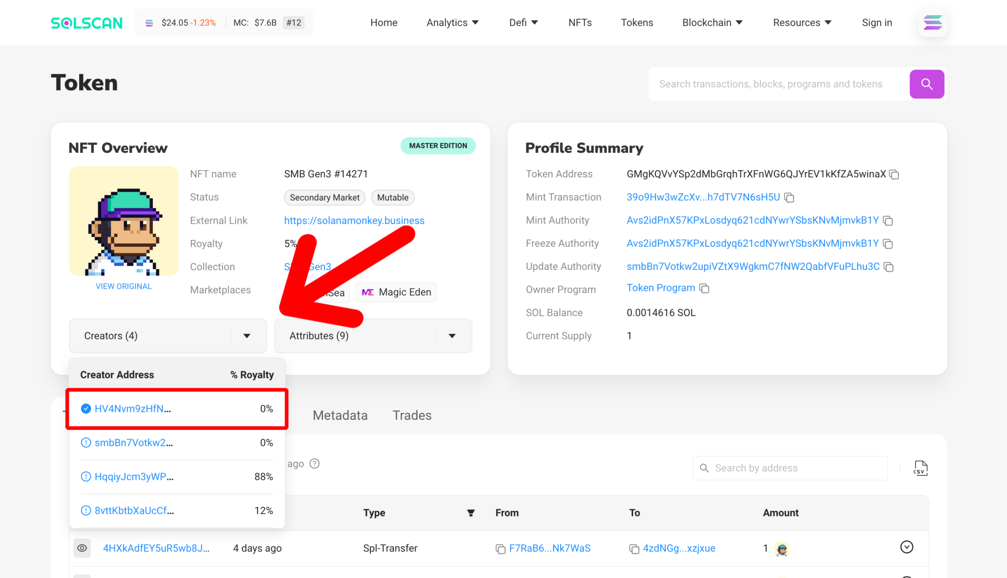 tutorial mendapatkan creator address nft - smithii