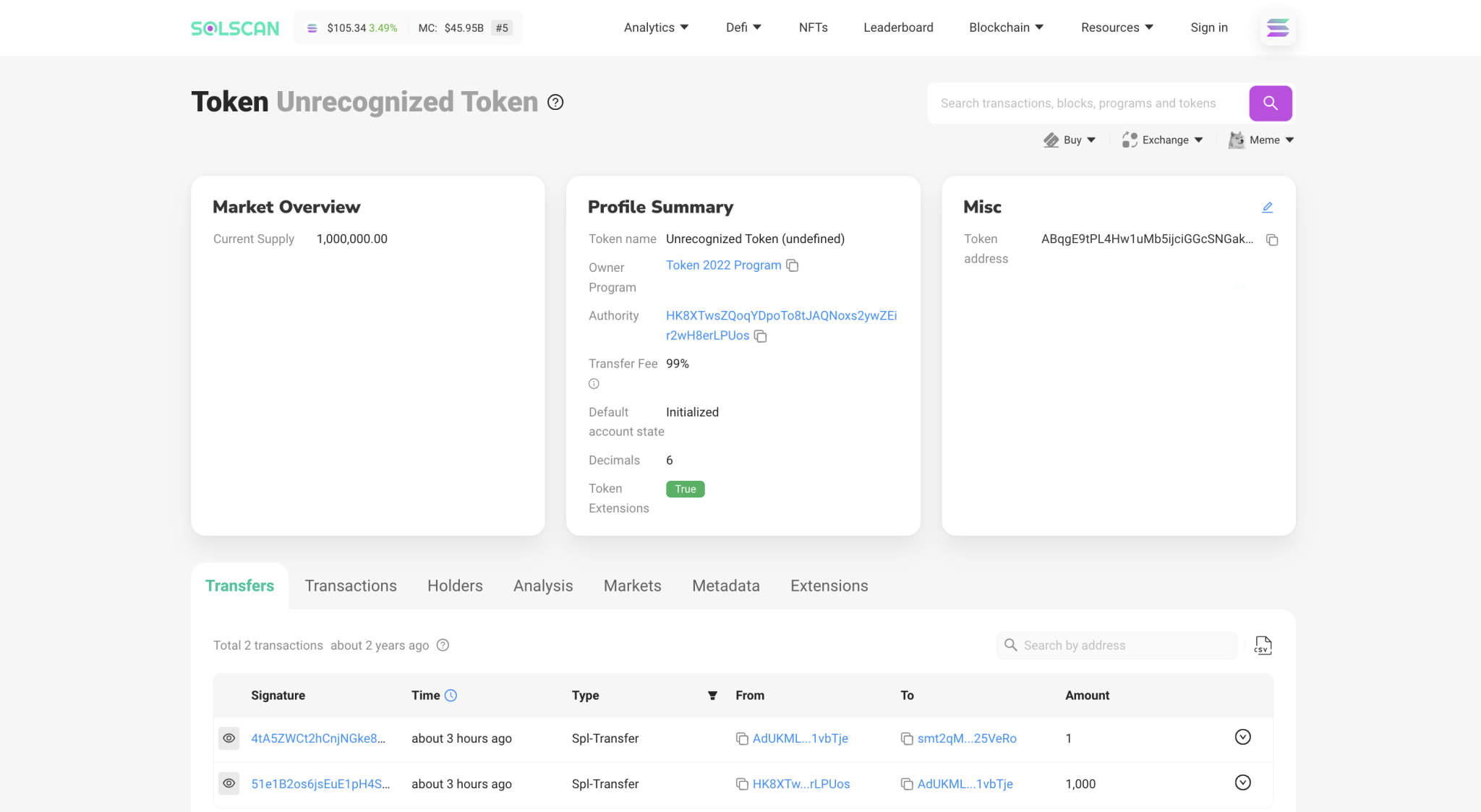 SPL TAX TOKEN 2022 - SMITHII