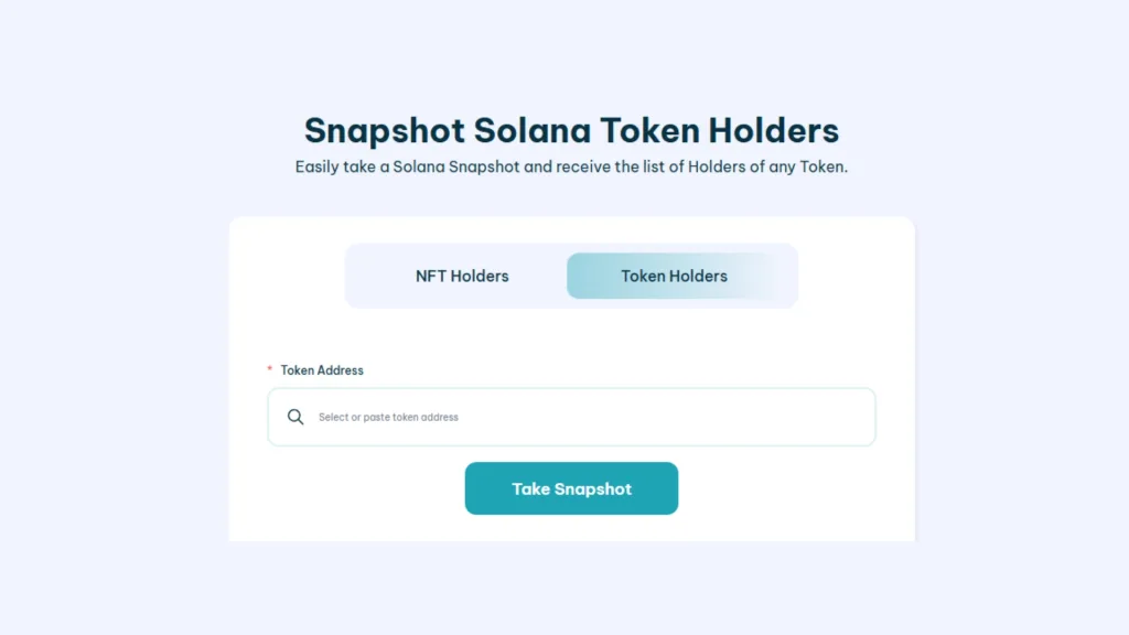 how-to-snapshot-a-solana-token-screenshot 如何在 Solana 上获取 holders 列表以拿到 holders,Smithii 截图。