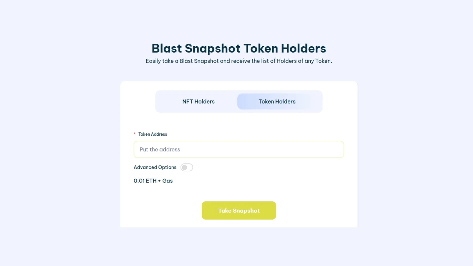 how-to-snapshot-blast-token-holders-screenshot Smithii Tools ile Blast'te token holder snapshot'ı tek tıkla nasıl alınır.