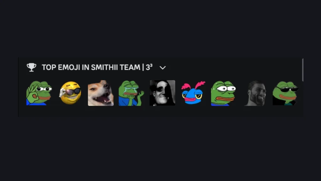 Smithii服务器中的Pepe Discord表情包。