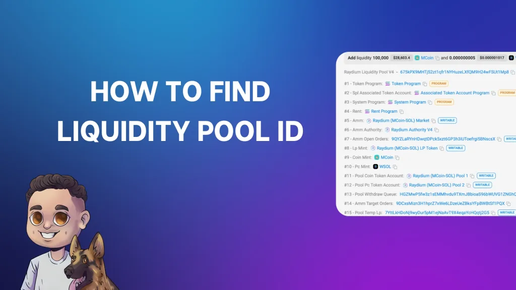 How to find liquidity pool amm id