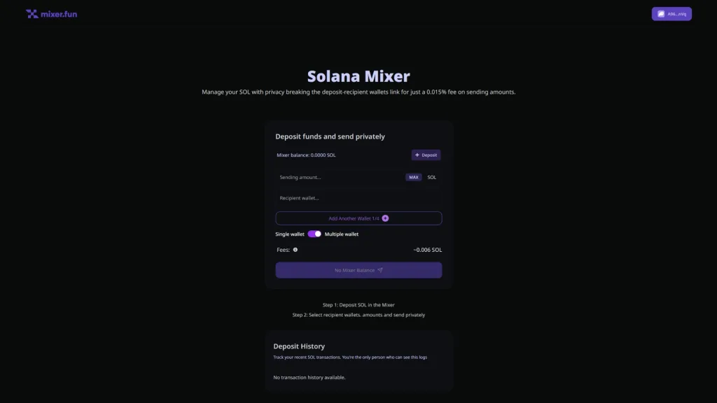 Solana coin mixer - Smithii
