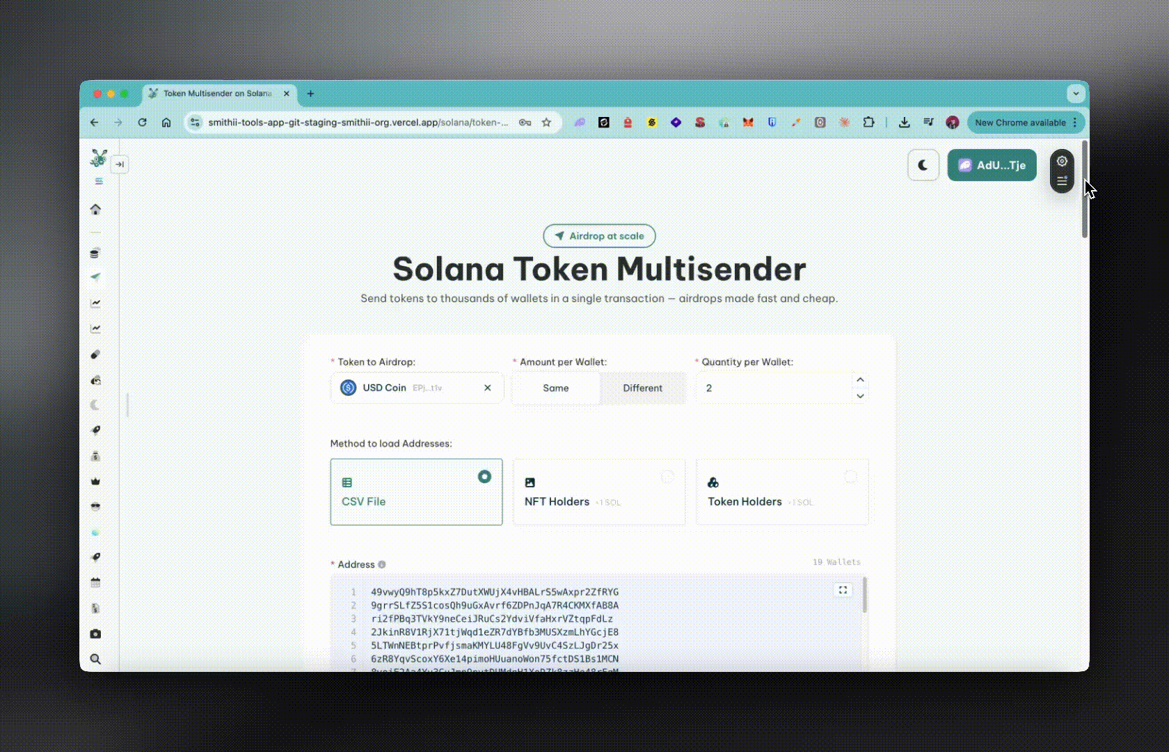 token management - smithii