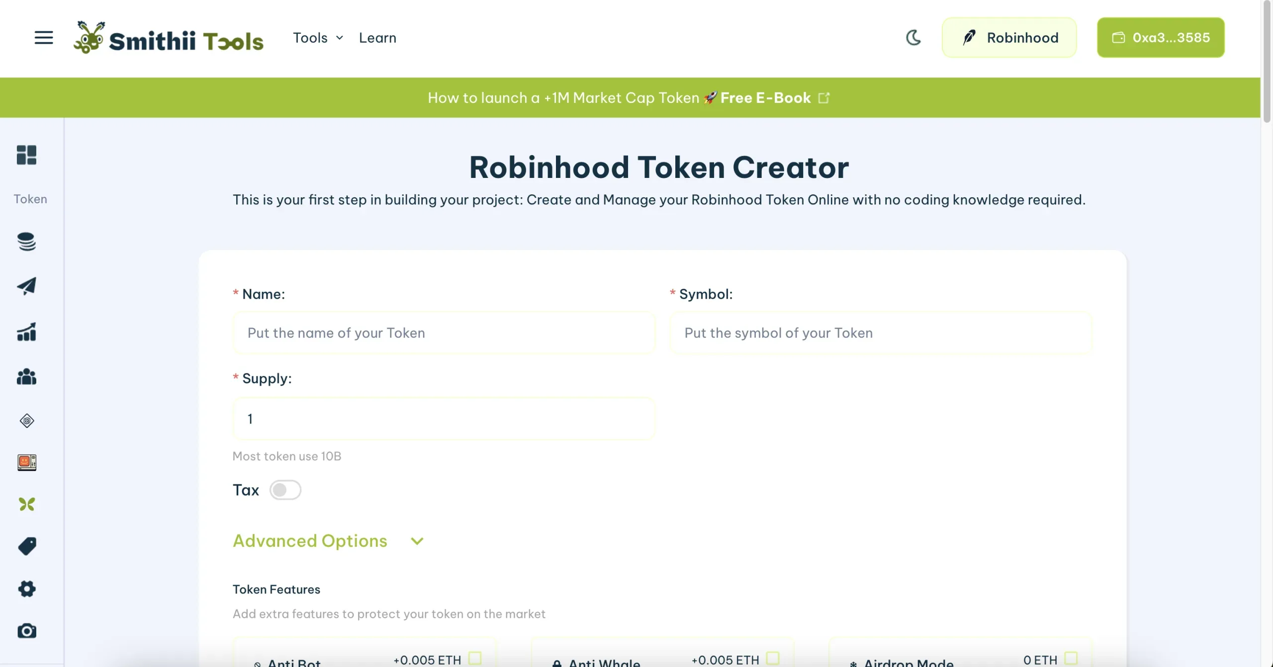 ROBINHOOD TOKEN CREATOR - SMITHII