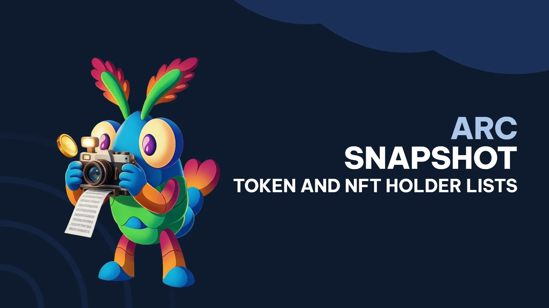 snapshot su Arc: copertina dell'articolo su come esportare gli holder di un token o di una collezione