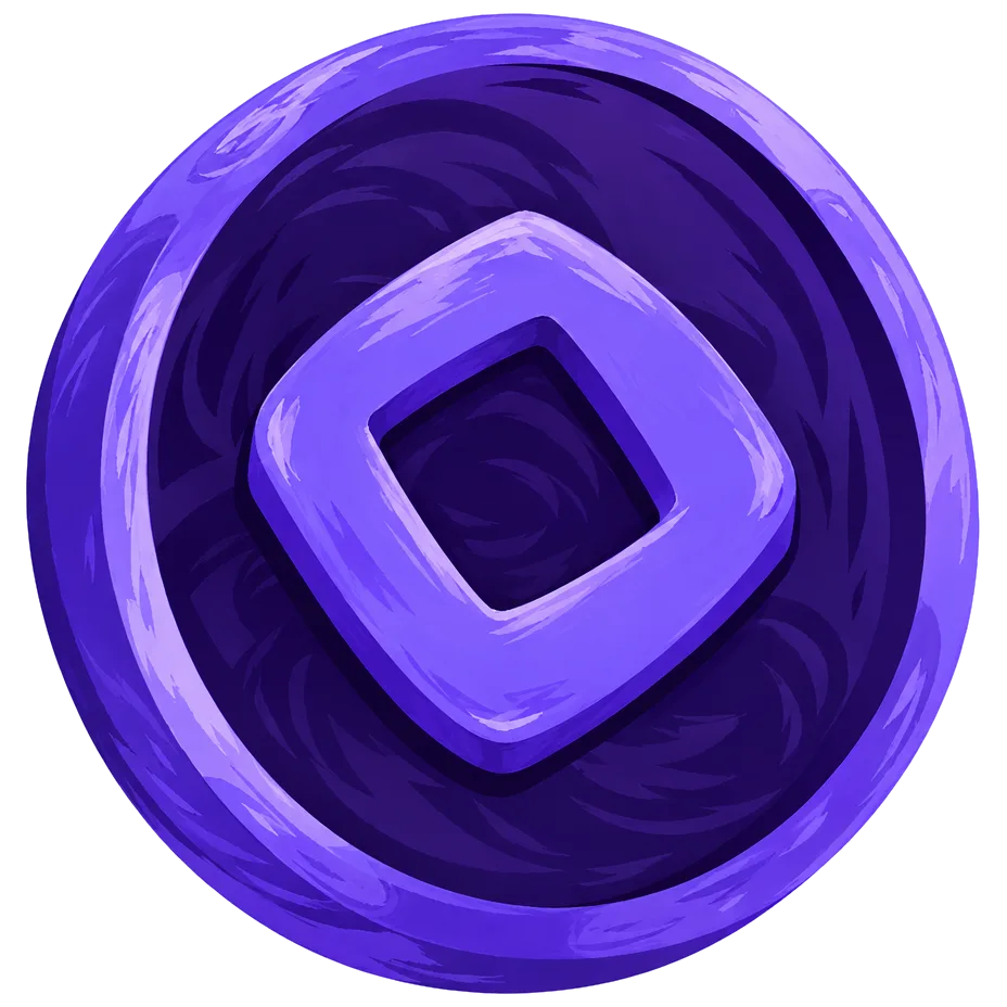 Monad MON 토큰 3D 로고 Monad MON 토큰 3D 로고