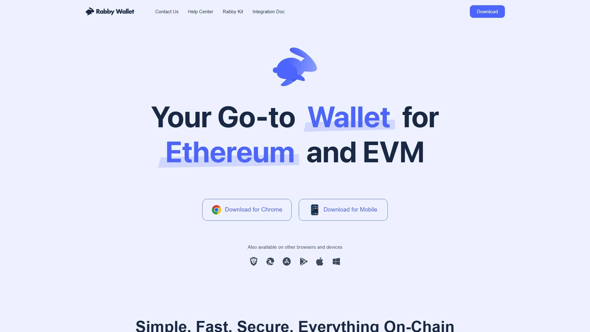 Rabby Wallet homepage, wallet for Ethereum and EVM networks like BNB Chain